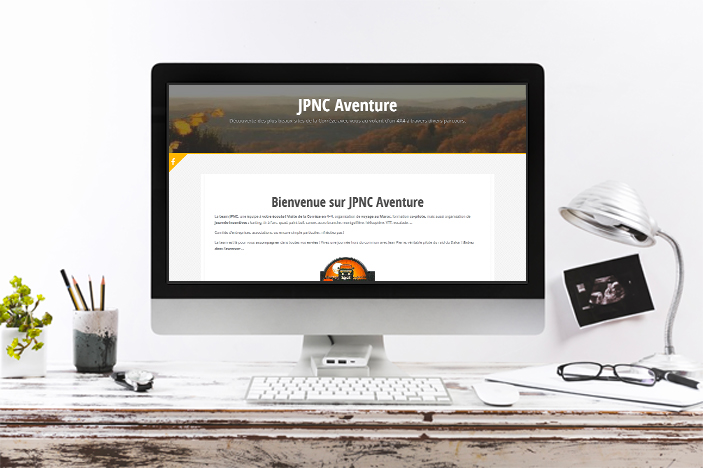 mockup du site JPNC Aventure